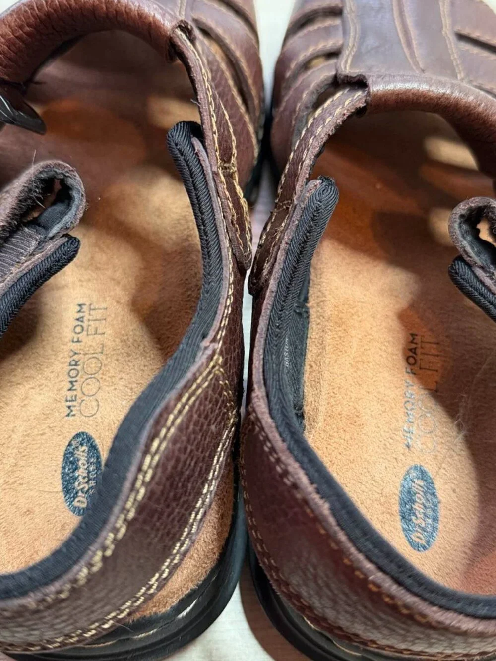Dr. Scholl's Leather Sandals Brown Size 11M